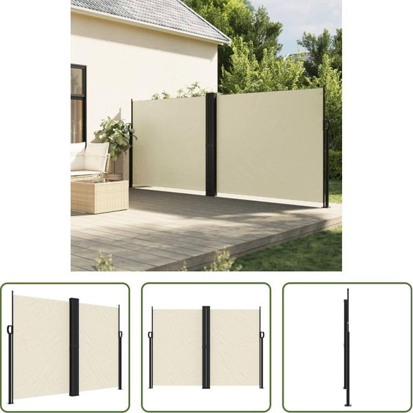 The Living Store Tenda Laterale Estensibile Crema 180X600 Cm-image