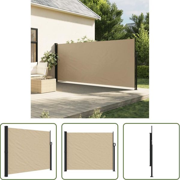 The Living Store Tenda Laterale Estensibile Beige 160X600 Cm-image
