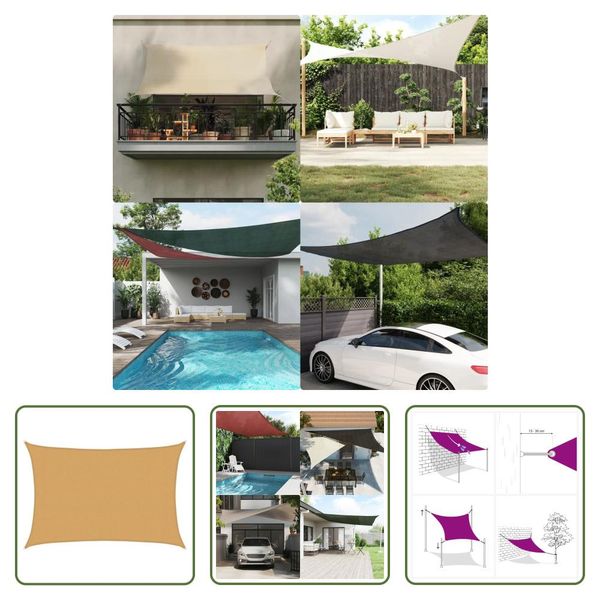 The Living Store Tenda Da Sole 160 G/M² Rettangolare Color Sabbia 3X5 M Hdpe-image