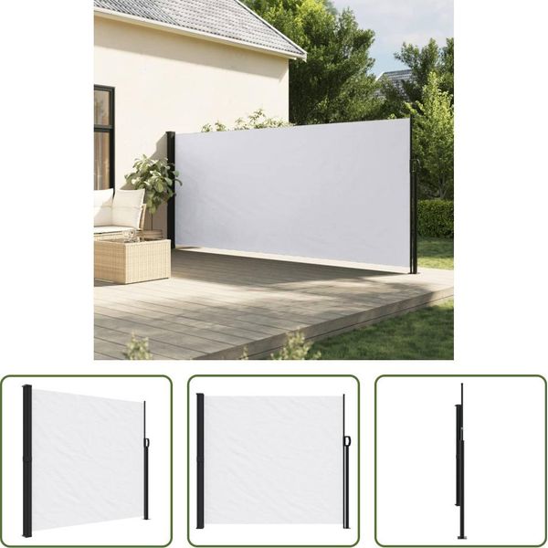 The Living Store Tenda Laterale Estensibile Bianca 180X600 Cm-image