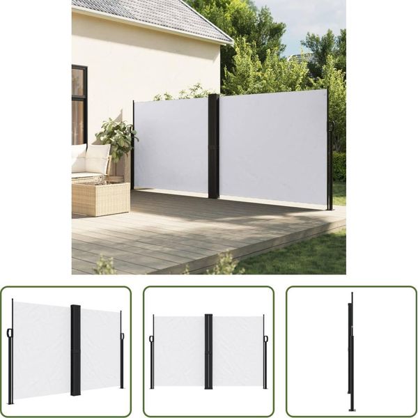 The Living Store Tenda Laterale Estensibile Bianca 160X600 Cm-image