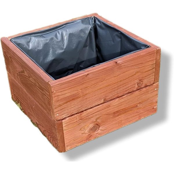 Fioriera In Legno Fioriera Per Giardino Terrazzo Cassetta In Legno Fioriera In Legno Impregnata D26 (Noce, 40 X 40 X 28 Cm)-image