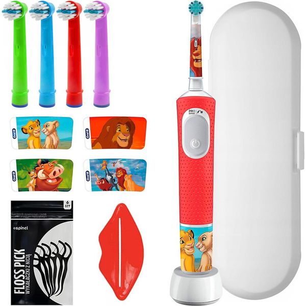 Spazzolino Elettrico Oral-B Vitality Pro 103 Il Re Leone + 4 Testine Di Ricambio + Custodia Bianca-image