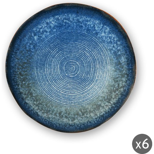 Excelsa Set Di 6 Piatti Da Frutta In Ceramica Poseidone 20X2 Cm Colorati-image