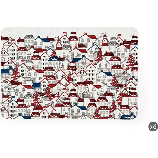 Excelsa Set Di 6 Tovagliette Innsbruck In Plastica 43Xh28,5X0,1 Cm Colorate-image