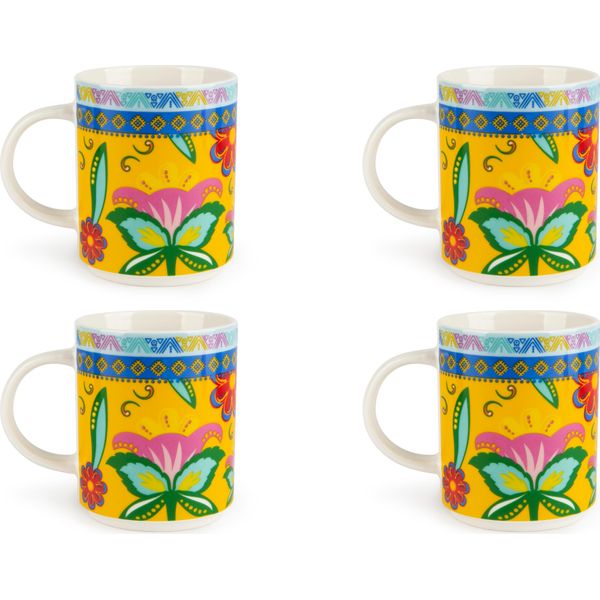Excelsa Set Da 4 Tazze Gipsy Soul 30 Cl Porzellan Bunt-image