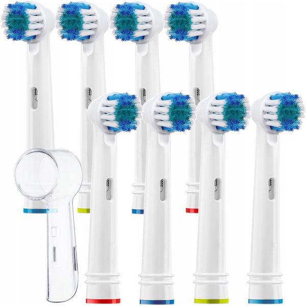 Spazzolini Oral-B Precision Clean 8 Pezzi Con Tappi Protettivi Compatibili-image