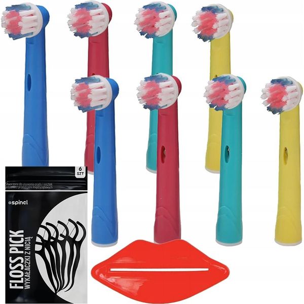 Set Di Spazzolini Elettrici Oral-B Per Bambini Precision Clean 8 Pezzi-image