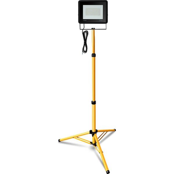 Tolletour 50W Led Proiettore Da Costruzione Proiettore A Treppiede Proiettore Da Esterno Luce Da Lavoro Proiettore Da Costruzione IP66 Impermeabile Bianco Freddo-image