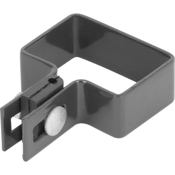 Morsetto Strend Pro Eurostandard, 60X40 Mm, Terminale, Antracite, Zn+Pvc, RAL7016, Per Palo Quadrato-image