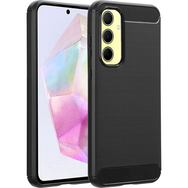 Samsung Galaxy A35 Cover - Silicone - Imoshion Custodia Morbida/Copertura Posteriore - Nero-image