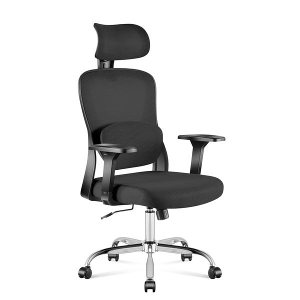 Mark Adler Manager 3.2 | Sedia Da Ufficio Ergonomica Con Supporto Lombare E Poggiatesta Regolabile | Nero-image