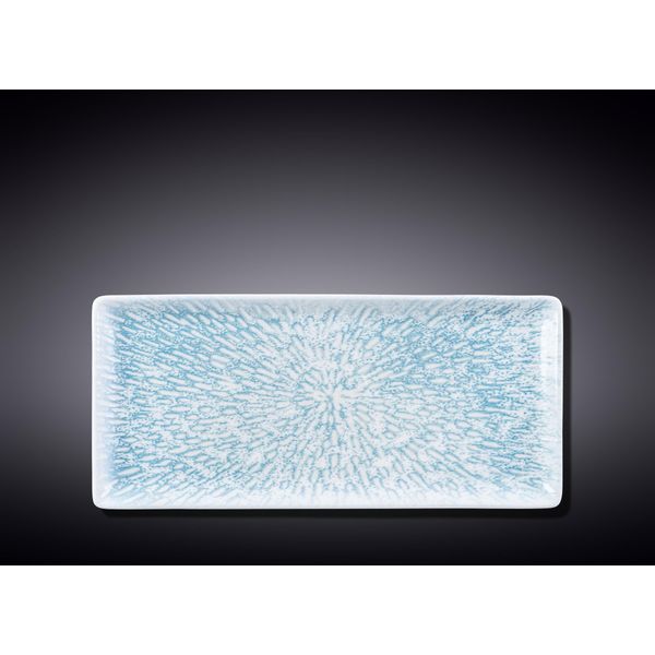 Piatto Piano Rettangolare Wilmax In Porcellana, 33 X 15 Cm, Decoro Grafico, WL-671653/A-image