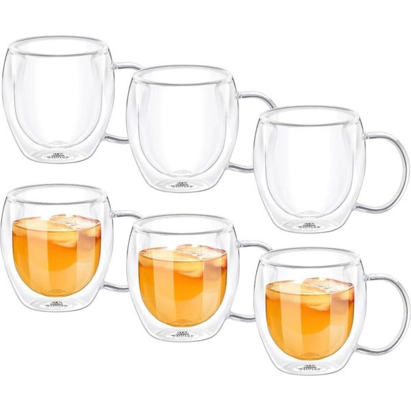 Wilmax Tazza A Doppia Parete Set Di 6 Tazze Da 500 Ml In Vetro Resistente Al Calore WL-888749/A6-image