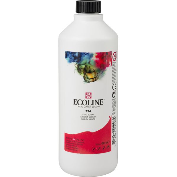 Ecoline Bottiglia Di Acquerello Liquido 490 Ml Scarlet 334-image