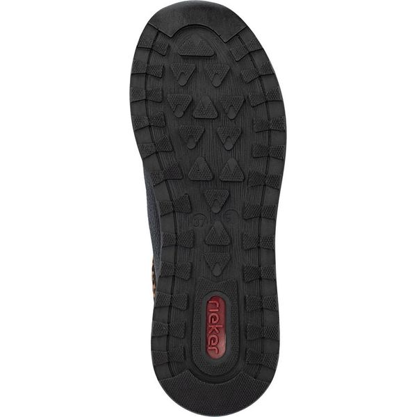 Rieker Stivaletto Donna H Largo Con Motivo Leopardato E Zip Antiscivolo N1457, Misura:42 Eu, Colore:Nero-image