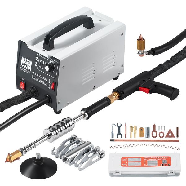 Succebuy Kit Di Riparazione Delle Ammaccature, Saldatore A Punti Per Carrozzeria Per La Rimozione Delle Ammaccature Con 7 Modalità Di Saldatura E Potenza Regolabile, Saldatore A Punti Da 1,8 Kw Per La Rimozione Delle Ammaccature-image