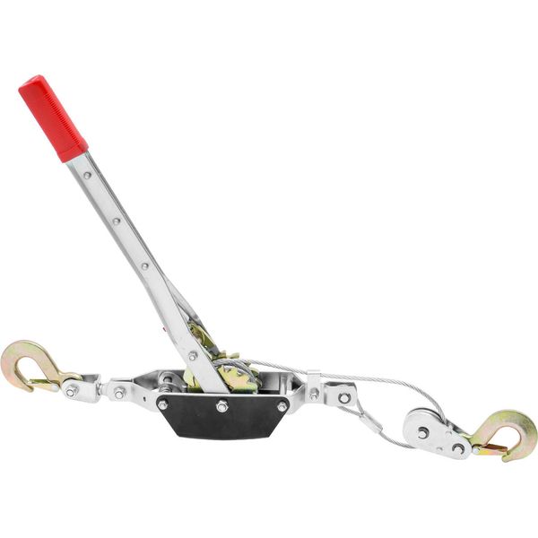 Succebuy Viene Fornito Con Il Verricello A Ingranaggi - 2 Tonnellate (4.409 Lb) Di Forza Di Trazione, 12 Piedi Di Cavo D'acciaio, 2 Ganci. Estrattore A Cricchetto Per Impieghi Gravosi Con Doppio Ingranaggio.-image