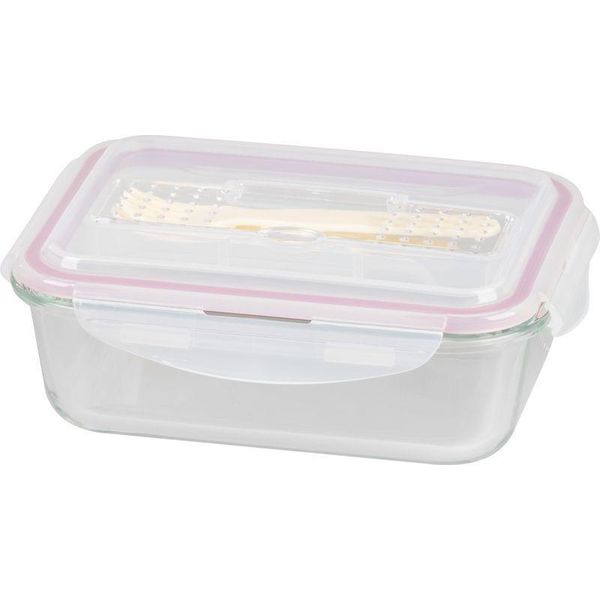 Contenitore Magichome, Rettangolare, 1000 Ml, Con Coperchio, Con Posate, Clip-image