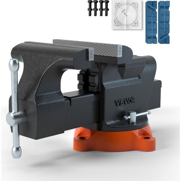 Morsa A V Incudine Girevole A 360° Larghezza Di Serraggio 1,5-7,4 Cm Morsa Per Banco Da Lavoro-image