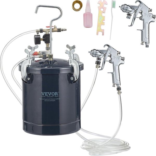 Serbatoio A Pressione Contenitore Per Verniciatura Vernice A Pressione Serbatoio A Pressione Da 10 L, 60 Psi Pistola A Spruzzo Per Verniciatura Contenitore Per Verniciatura Φ 52 X 32 Cm Serbatoio A Pressione Per Verniciatura Vernice A Spruzzo Pistole A Spruzzo Vernici, Coloranti-image