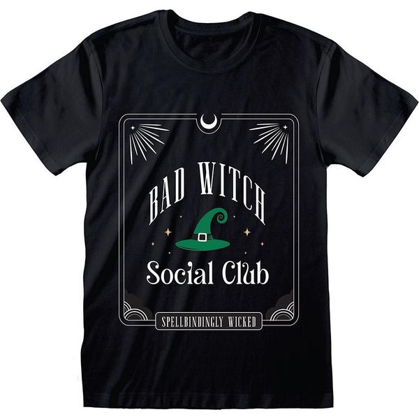 Something Different - Maglietta "Bad Witch Social Club"" Per Uomo/Donna Unisex SD10129 (L) (Nero/Verde)"-image