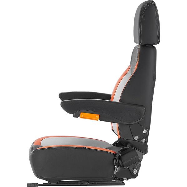 Succebuy Sedile Per Carrello Elevatore Sedile Per Trattore Tosaerba Con Schienale Regolabile, Cintura Di Sicurezza E Poggiatesta-image