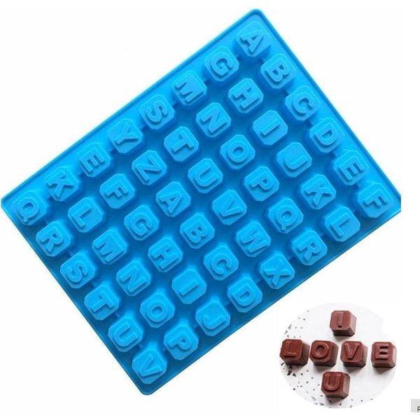 Stampo In Silicone Per Decorazioni In Cioccolato E Zucchero Lettere Alfabeto Cubi-image
