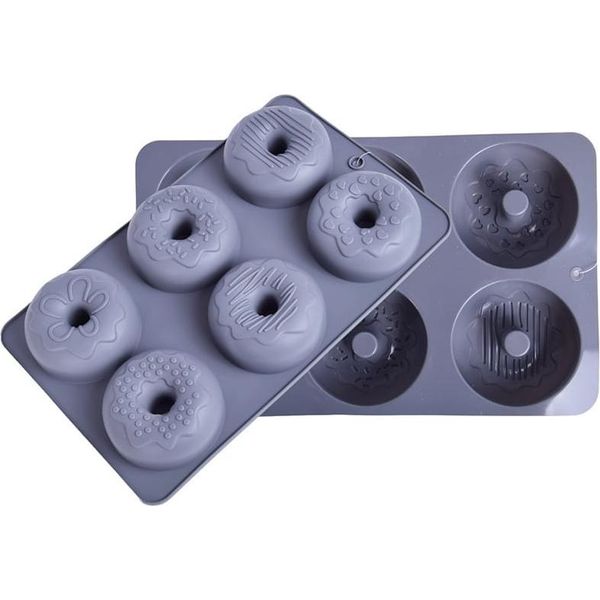 Stampo In Silicone Per La Cottura Di Ciambelle 6 Nidi Con Motivo-image