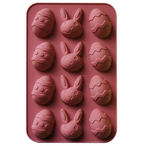 Stampo In Silicone Per Uova Di Pasqua Coniglietto Di Pasqua-image
