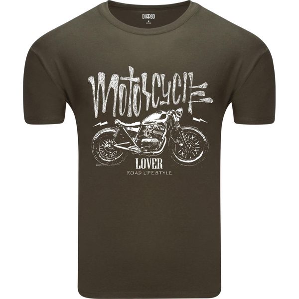 Diarbo T-Shirt Uomo Con Stampa Amante Moto Amante Moto Verde Taglia Xl-image