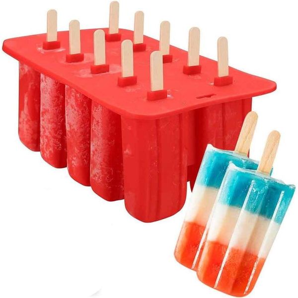 Stampo In Silicone Per Gelato 10 Gn + Bastoncini-image