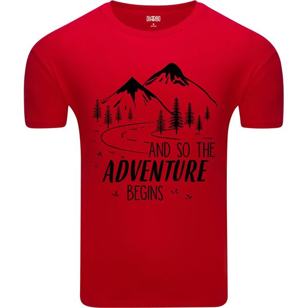 T-Shirt Da Uomo Diarbo Con Stampa Amante Della Natura Let's Do It Red Taglia Xxl-image