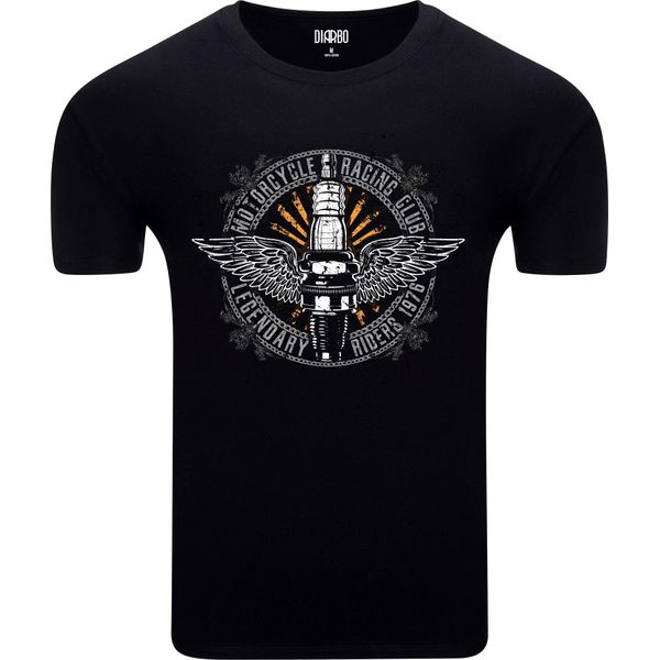 Diarbo T-Shirt Da Uomo Con Stampa Amante Moto Candela Nera Taglia Xs-image