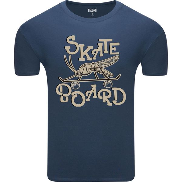 Diarbo T-Shirt Da Uomo Con Stampa Divertente Skate Mosquito Blu Taglia Xxl-image