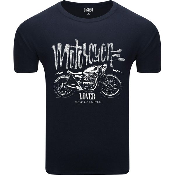 Diarbo T-Shirt Da Uomo Con Stampa Amante Moto Amante Moto Blu Scuro Taglia Xxl-image