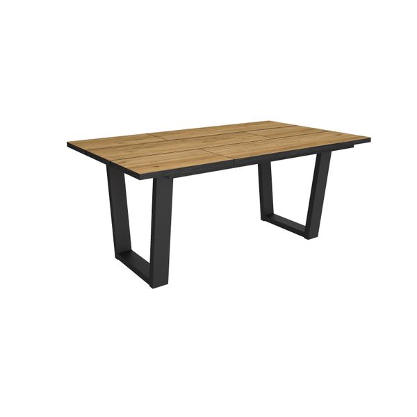 Tavolo Da Pranzo, 167X90X74Cm, Per 8 Persone, Tavolo Cucina, Rovere E Nero-image