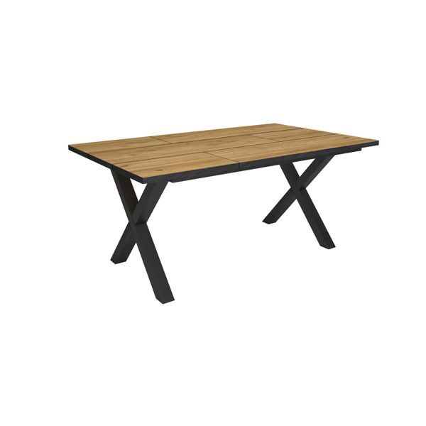 Tavolo Da Pranzo, 167X90X74Cm, Per 8 Persone, Tavolo Cucina, Rovere E Nero-image