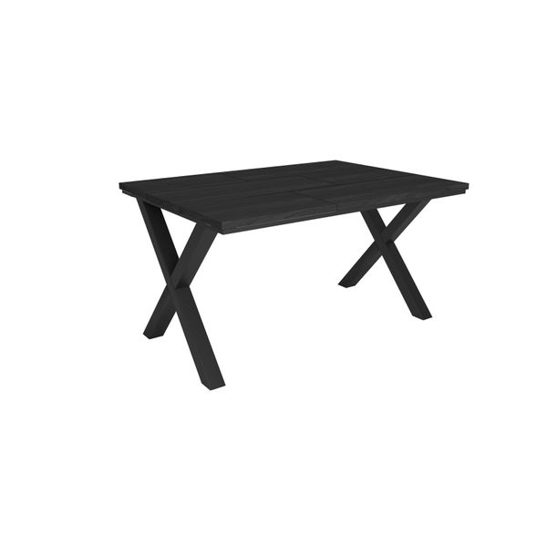 Tavolo Da Pranzo, 140X90X74Cm, Per 6 Persone, Tavolo Cucina, Nero-image