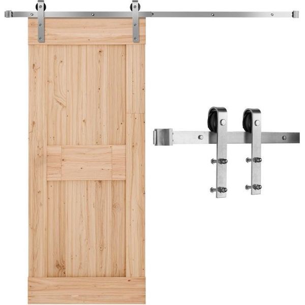 Sistema Di Porte Scorrevoli 150Kg - Binario Di Montaggio Per Porte Scorrevoli Da 2 M - Colore Argento Sistema Di Porte Scorrevoli-image