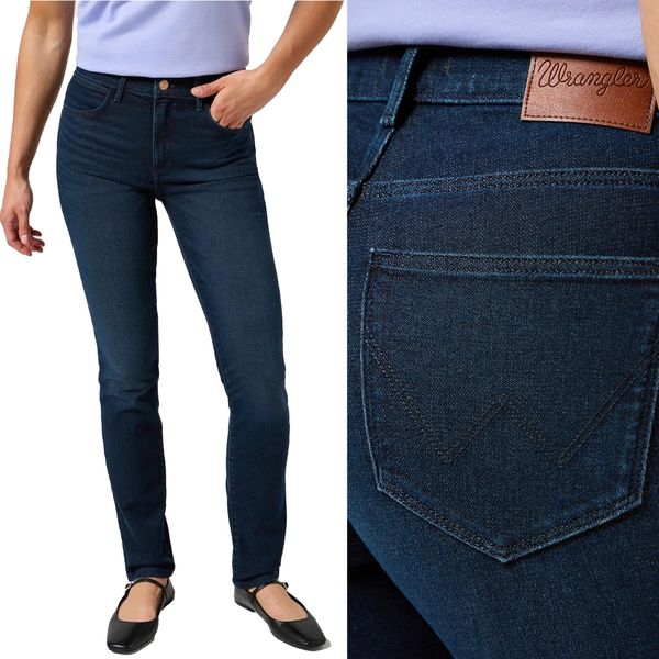Wrangler Damen, Jeanshosen Slim Fit, High Rise Skinny, W27 L32, Blau, Jeans, Baggyjeans, Buggy-image
