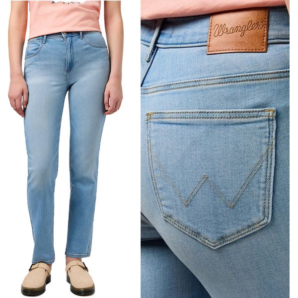 Wrangler Damen, Jeanshosen Slim Fit, High Rise Skinny, W28 L32, Blau, Jeans, Baggyjeans, Buggy-image