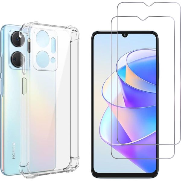Custodia Antiurto Per Honor X7A Con 2 Protezioni In Vetro Temperato Phonillico®-image