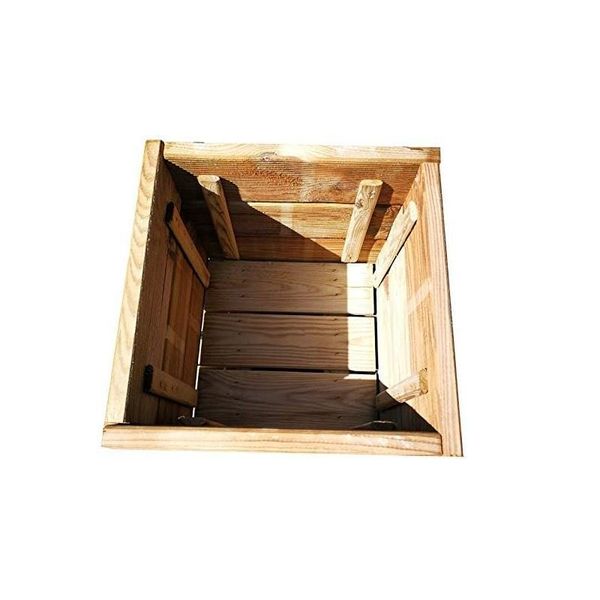 Fkl Design Home Deco Fioriera In Legno Fioriera Raw D23 (30 X 30 X 24 Cm)-image