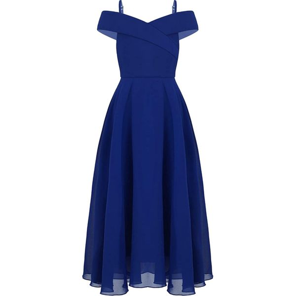 Elegante Abito Da Festa Lungo Per Ragazze Di 168 Cm - Perfetto Come Abito Da Damigella D'onore, Abito Estivo In Chiffon E Abito Da Festa Per Matrimoni-image