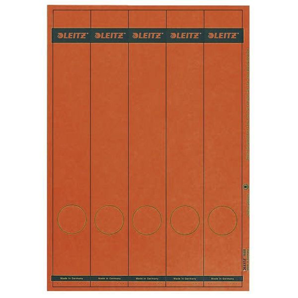Leitz 1688-00-25 1688 Etichette Per Dorso Pc - Carta, Lunghe/Strette, 125 Pezzi, Rosso-image