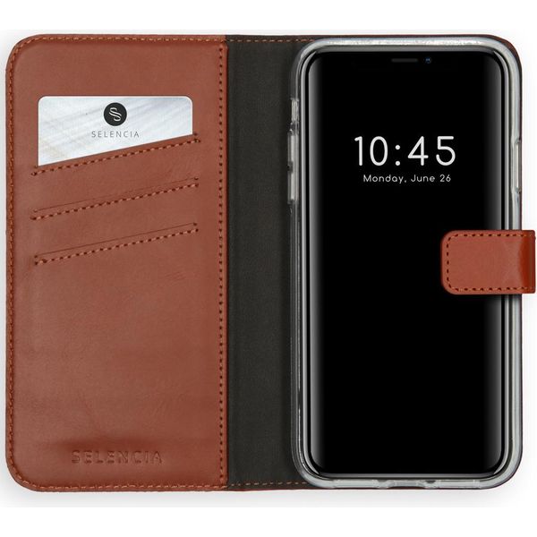 Cover Per Iphone 11 - Vera Pelle - Selencia Flip Flap - Marrone Chiaro-image