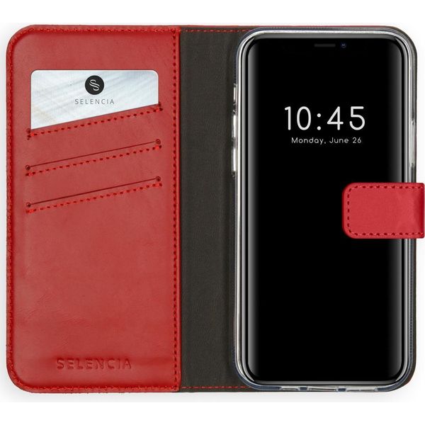 Custodia Per Iphone 12 Pro Max - Vera Pelle - Selencia Flip Flap - Rosso-image