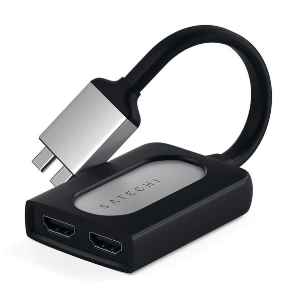 Satechi ST-TCDHAS Adattatore Cavo Video 0,156 M 2 X Usb Tipo-C 2 X Hdmi Nero-image