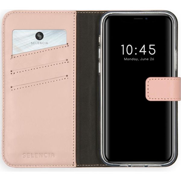 Iphone 12 Pro/ Iphone 12 Cover - Vera Pelle - Custodia Selencia Flip Flap - Rosa Chiaro-image